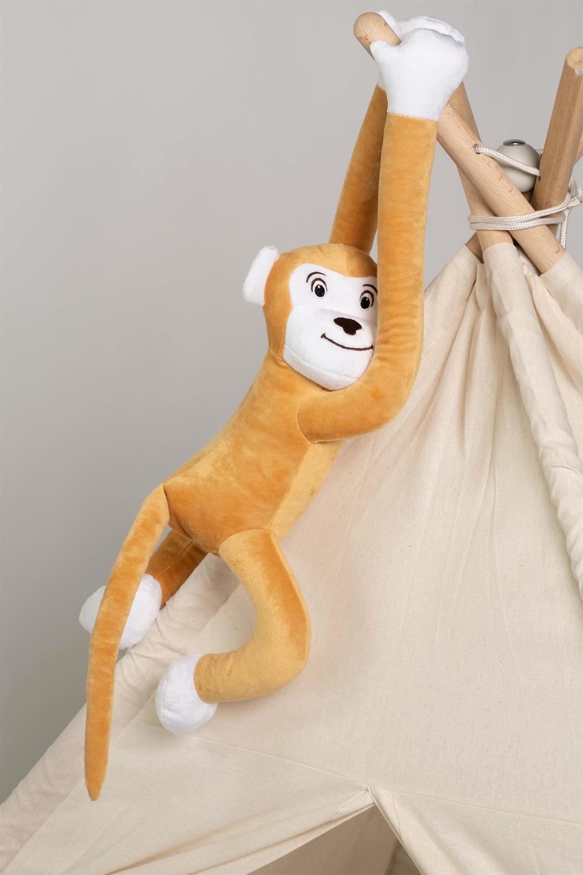 Boumini Toys Boyuna Sarılan Maymun Rattan Elleri Çıtçıtlı 55 cmOYUNCAK Boumini Toys Boyuna Sarılan Pelüş Maymun Rattan Elleri Çıtçıtlı 55 cm Boumini