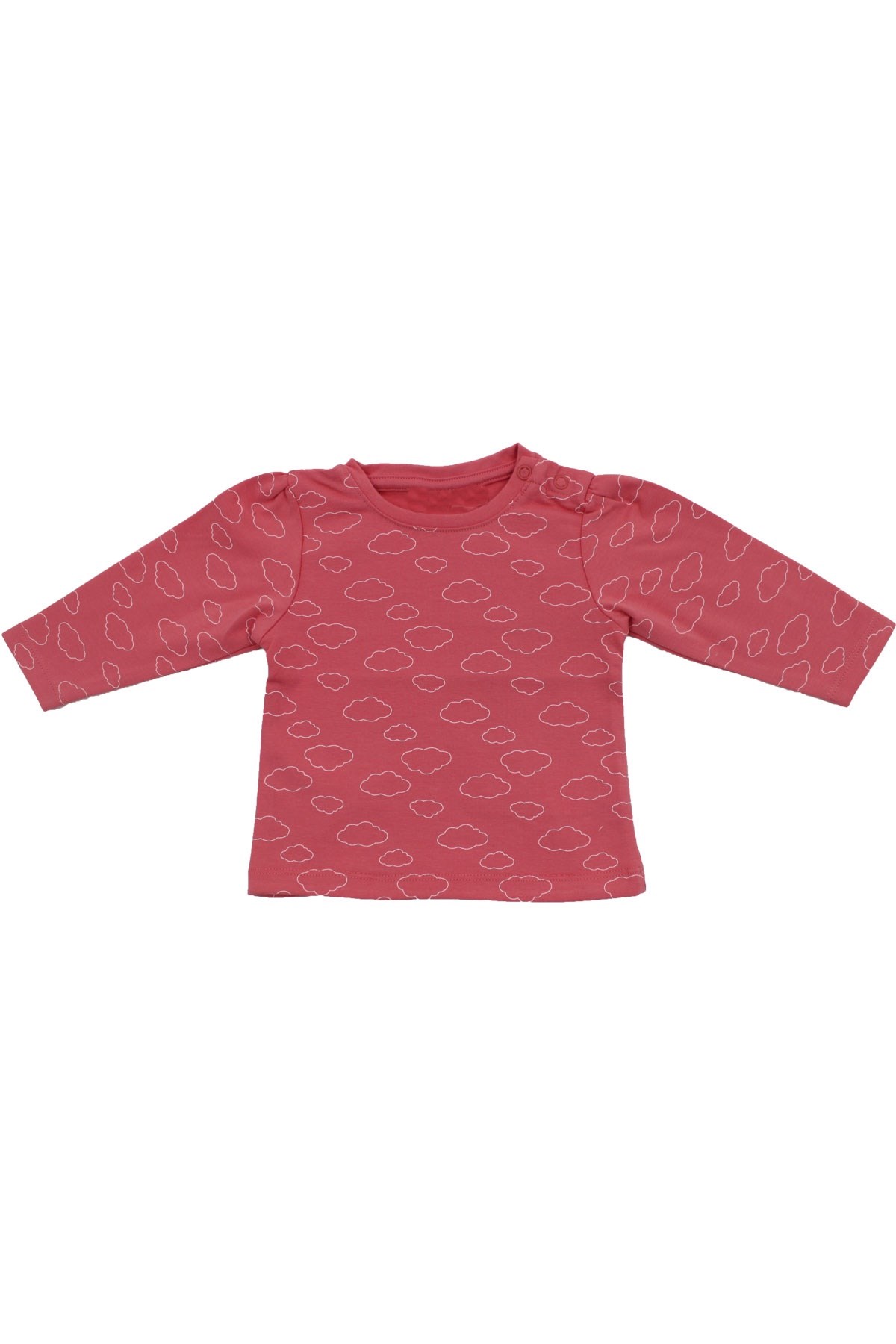 Bulut Desenli Unisex Uzun Kollu Bebek Tişört