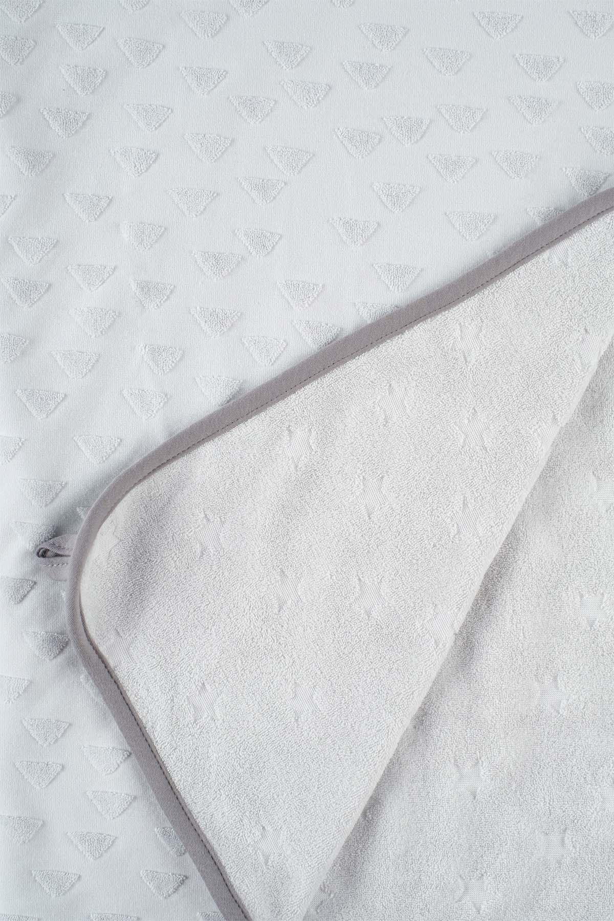 Elyaf Dolgulu Çift Taraflı Kahverengi Çizgili Bebek Battaniyesi 75x100 Battaniye  Çift Katlı  Bebek Battaniyesi Üçgen Yıldız Desenli Yeşil 75x100  Uygun Bebe