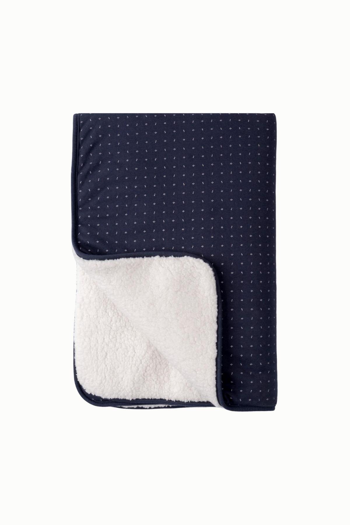 Uygun Bebeİçi Welsoft Peluş Bebek Battaniyesi Lacivert 75x100 cm Battaniye