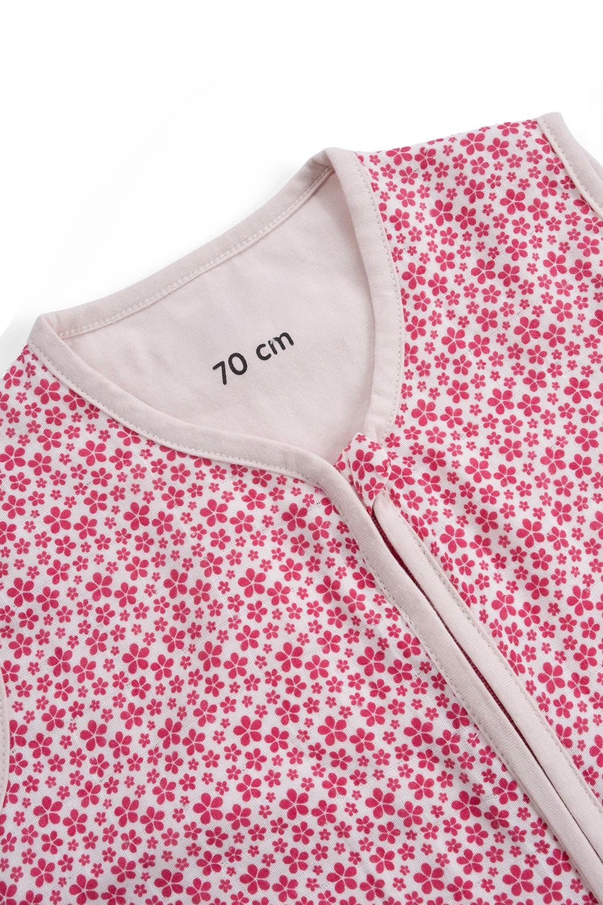 Uygun BebeKolsuz Uyku Tulumu Pembe Çiçekli 70 cmUyku Tulumları