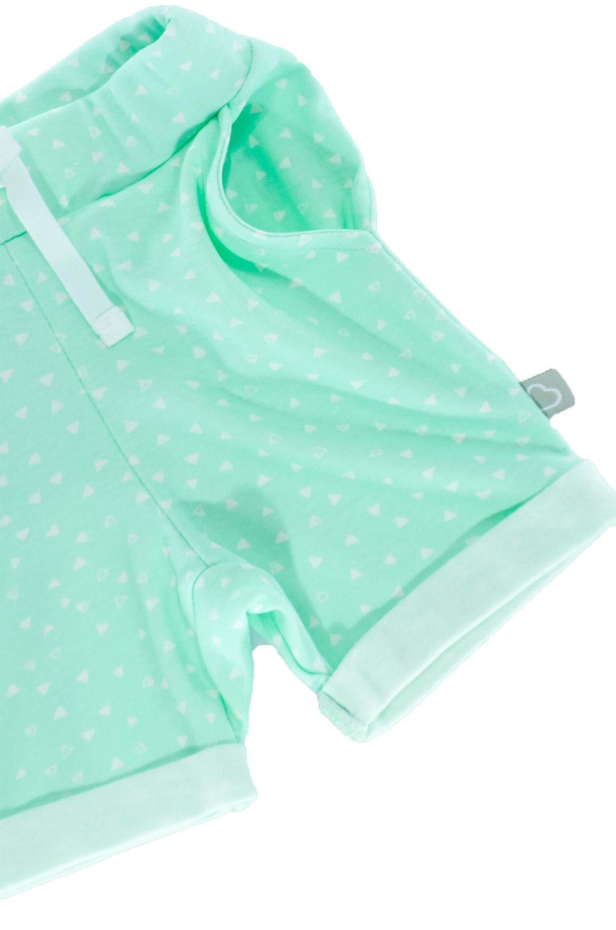 Pantolon Şort Boumini Erkek Bebek Çocuk Şort Üçgenler Mint Boumini