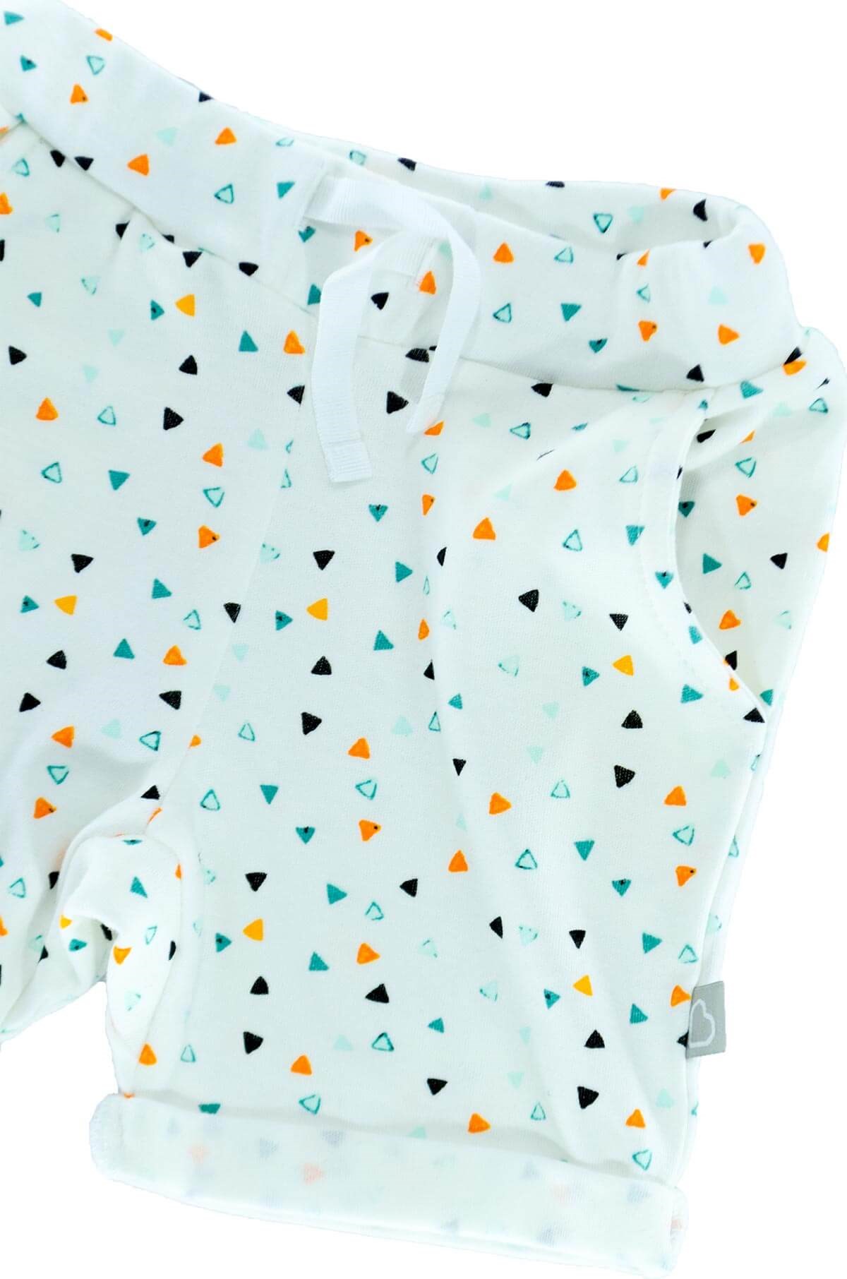 Pantolon Şort Boumini Erkek Bebek Çocuk Şort Üçgenler Renkli Boumini