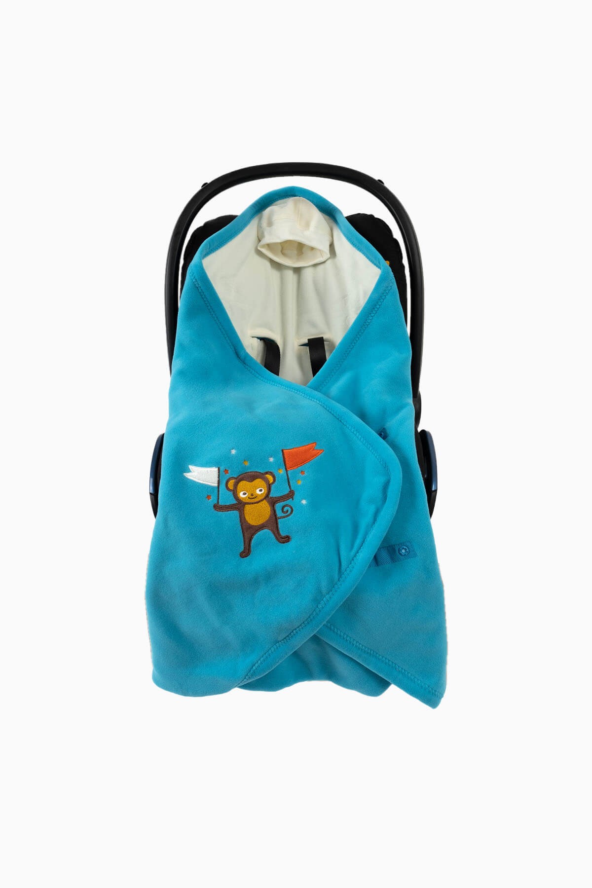 Şampiyon Maymuncuk Puset Polar Bebek BattaniyesiBattaniye Polar Puset Bebek Battaniyesi 90x90 cm Polstar Şampiyon Maymuncuk Uygun Bebe