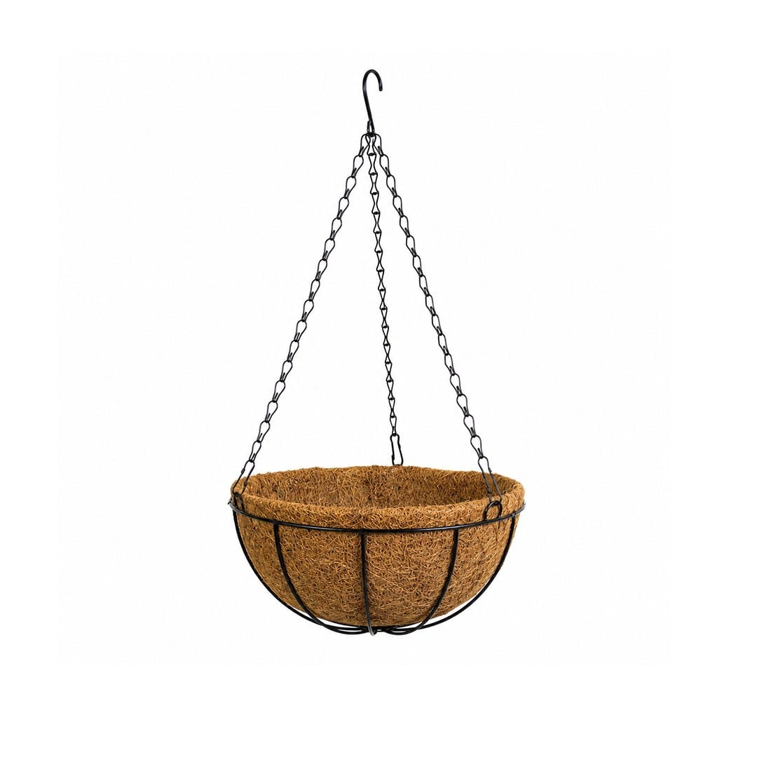Askılı Hasır Sepet 25 cm - Yapay Yeşillik Saksıları