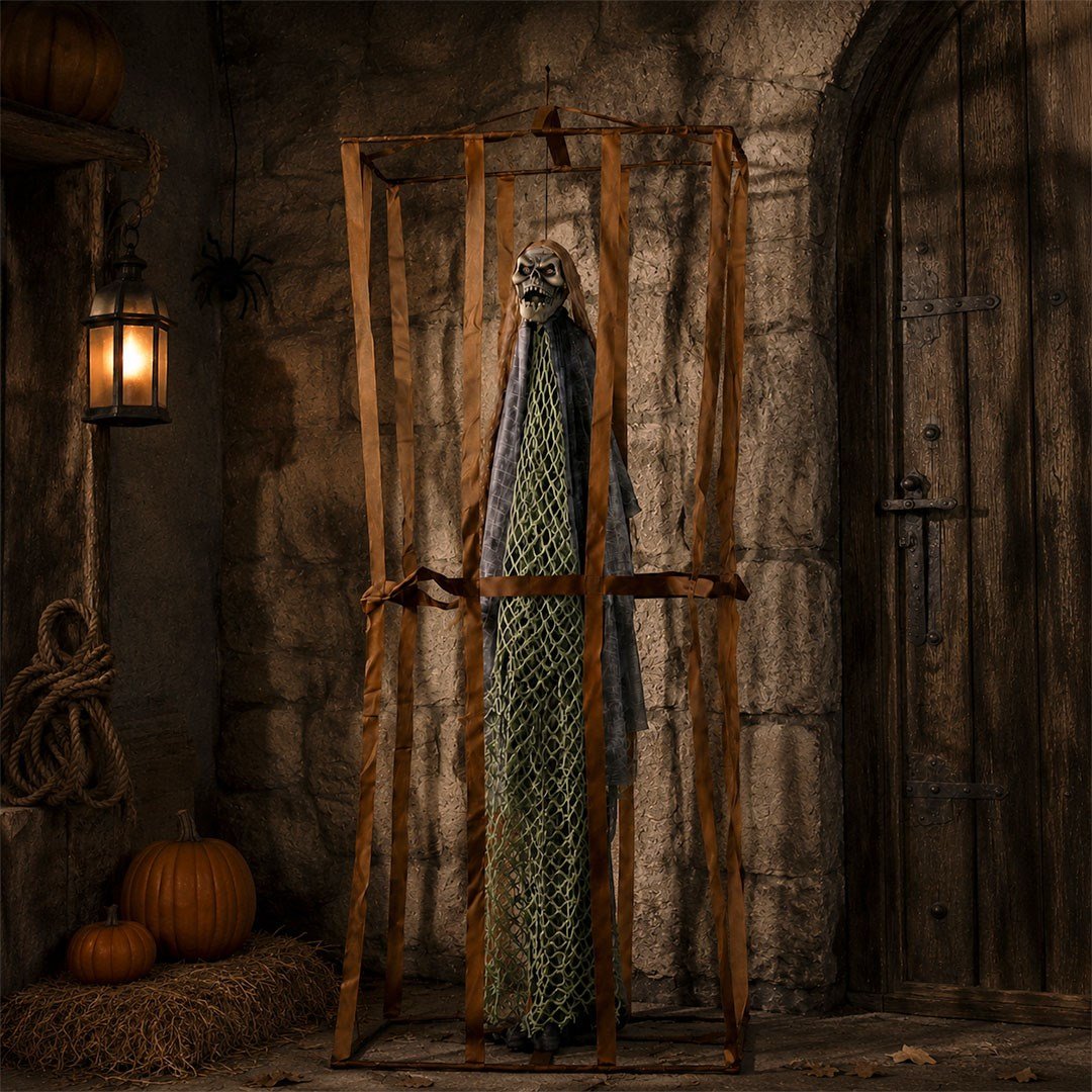 Cadılar Bayramı Hapsedilmiş Asılabilir Uzun İskelet 90 cm - Halloween