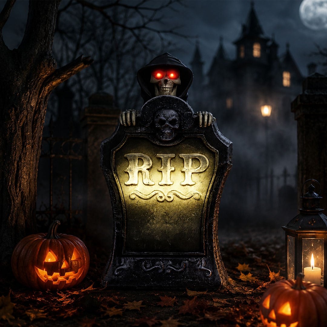 Cadılar Bayramı RIP Mezar Taşı Dekoru 40 cm - Halloween