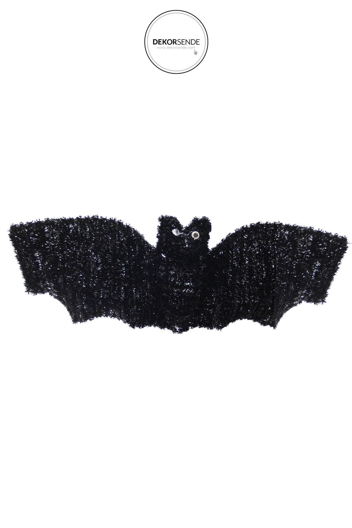 Cadılar Bayramı Sim Şerit Yarasa Siyah 65 cm - Halloween
