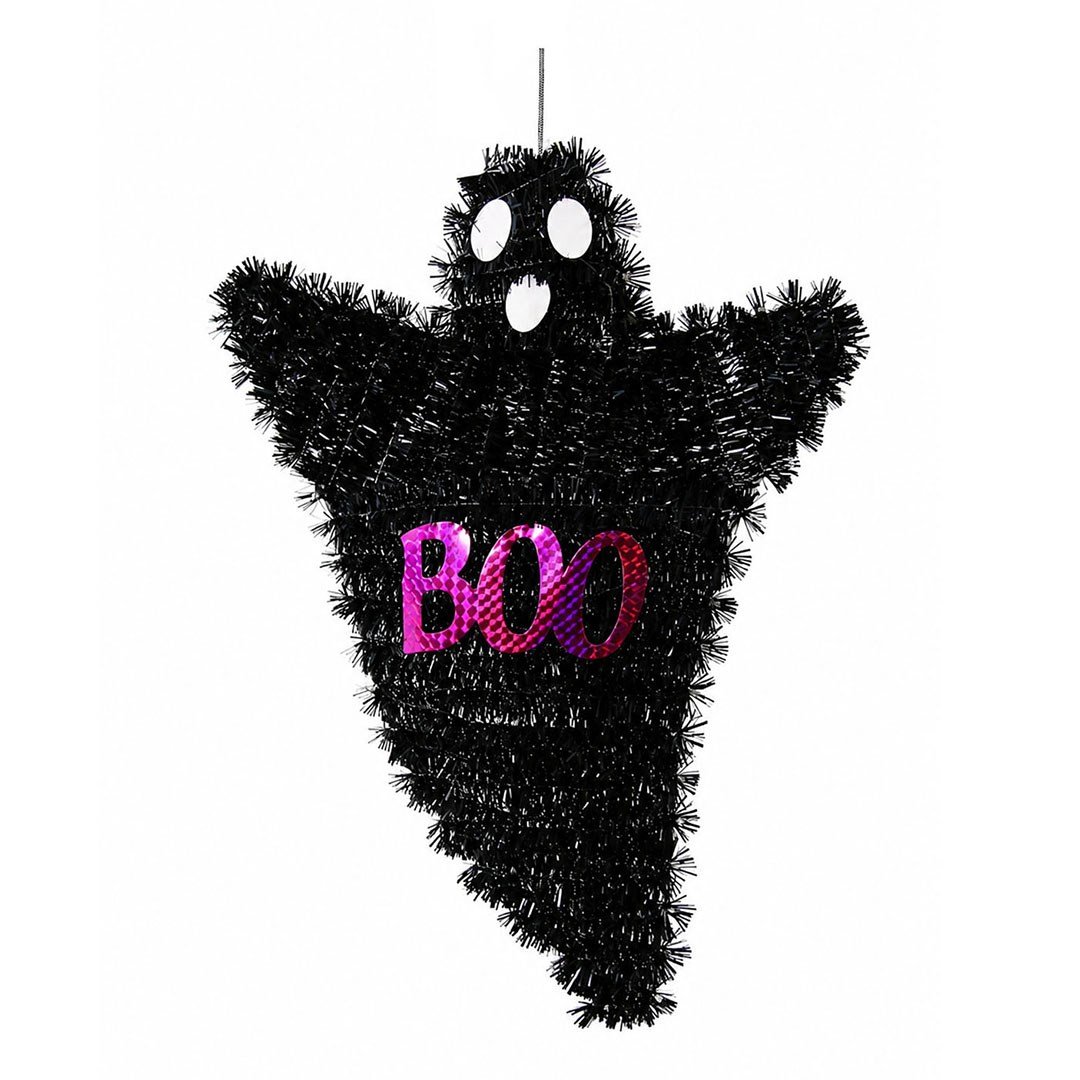 Cadılar Bayramı Süs Hayalet Boo Baskılı Siyah 45 cm - Kategorisiz