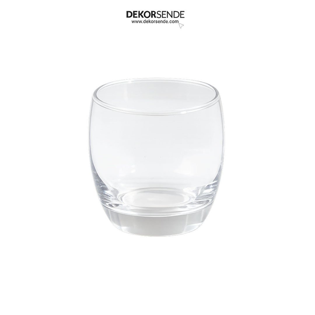 Cam Bardak Vazo / Tealight Mumluk Şeffaf 9 cm - Cam Ürünler
