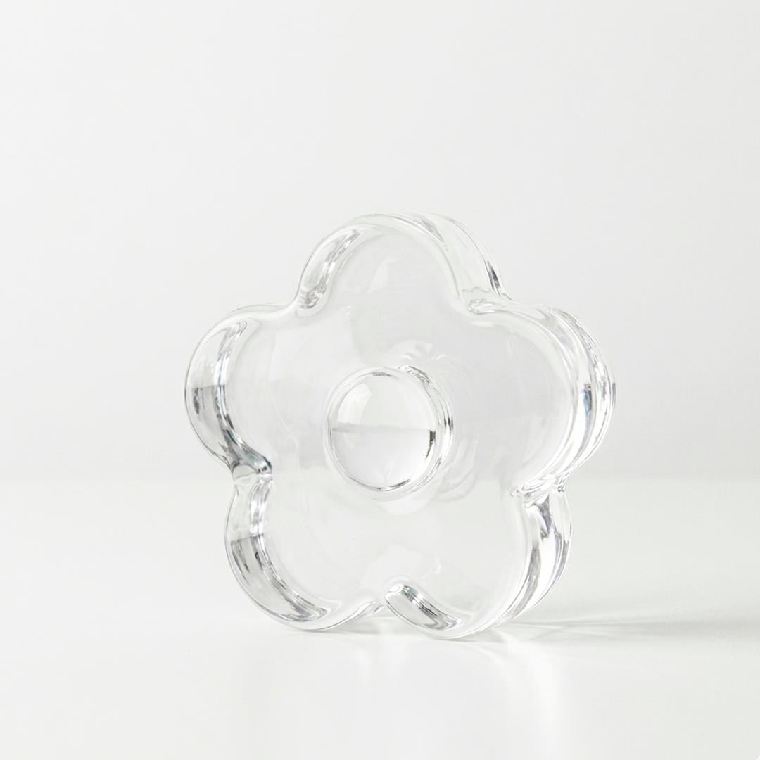Çiçek Model Şeffaf Mini Cam Vazo 10 cm - Kategorisiz