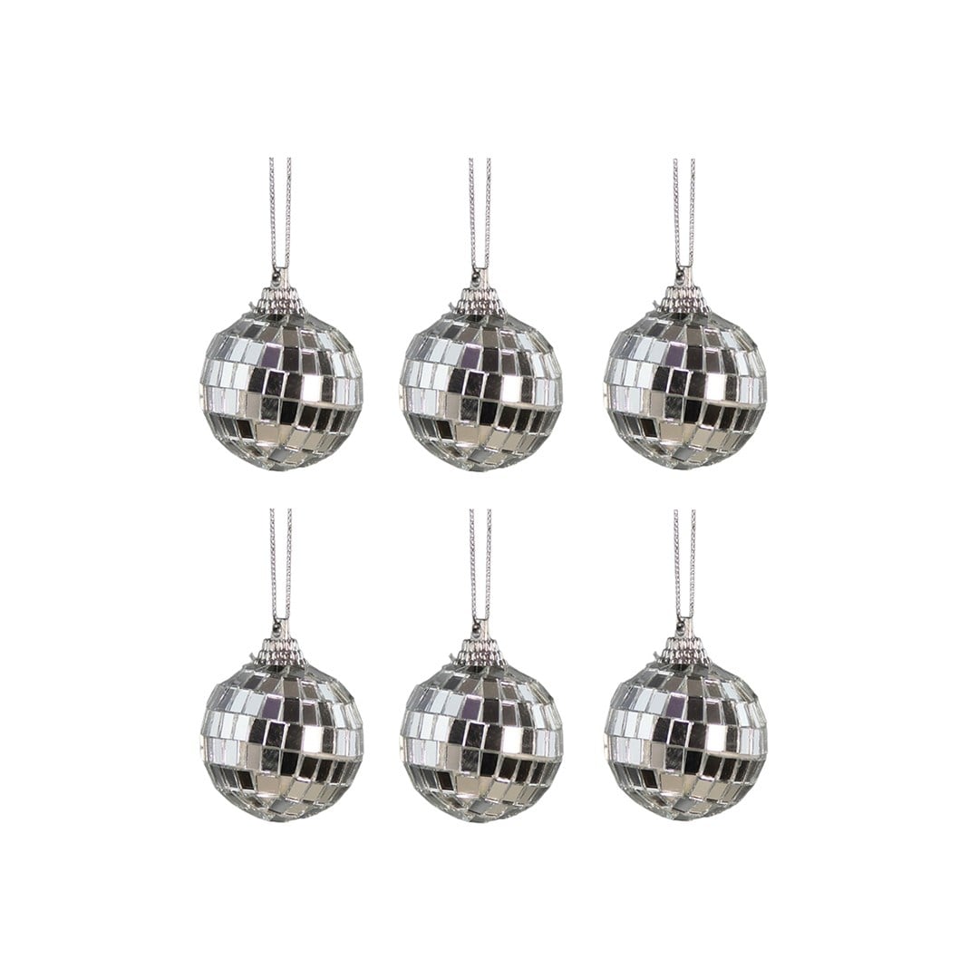 Disko Top Gümüş 6 Adet 4 cm - Parti Malzemeleri