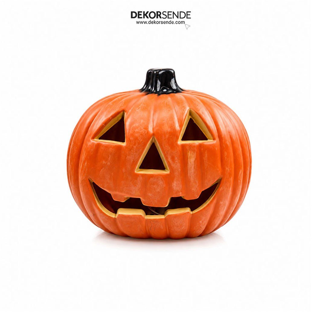 Işıklı Bal Kabağı Büyük 20 x 10 cm - Halloween