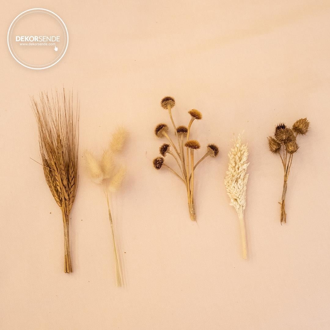 Kurutulmuş Başak Demeti Bronz - Doğal Kurutulmuş Çiçek
