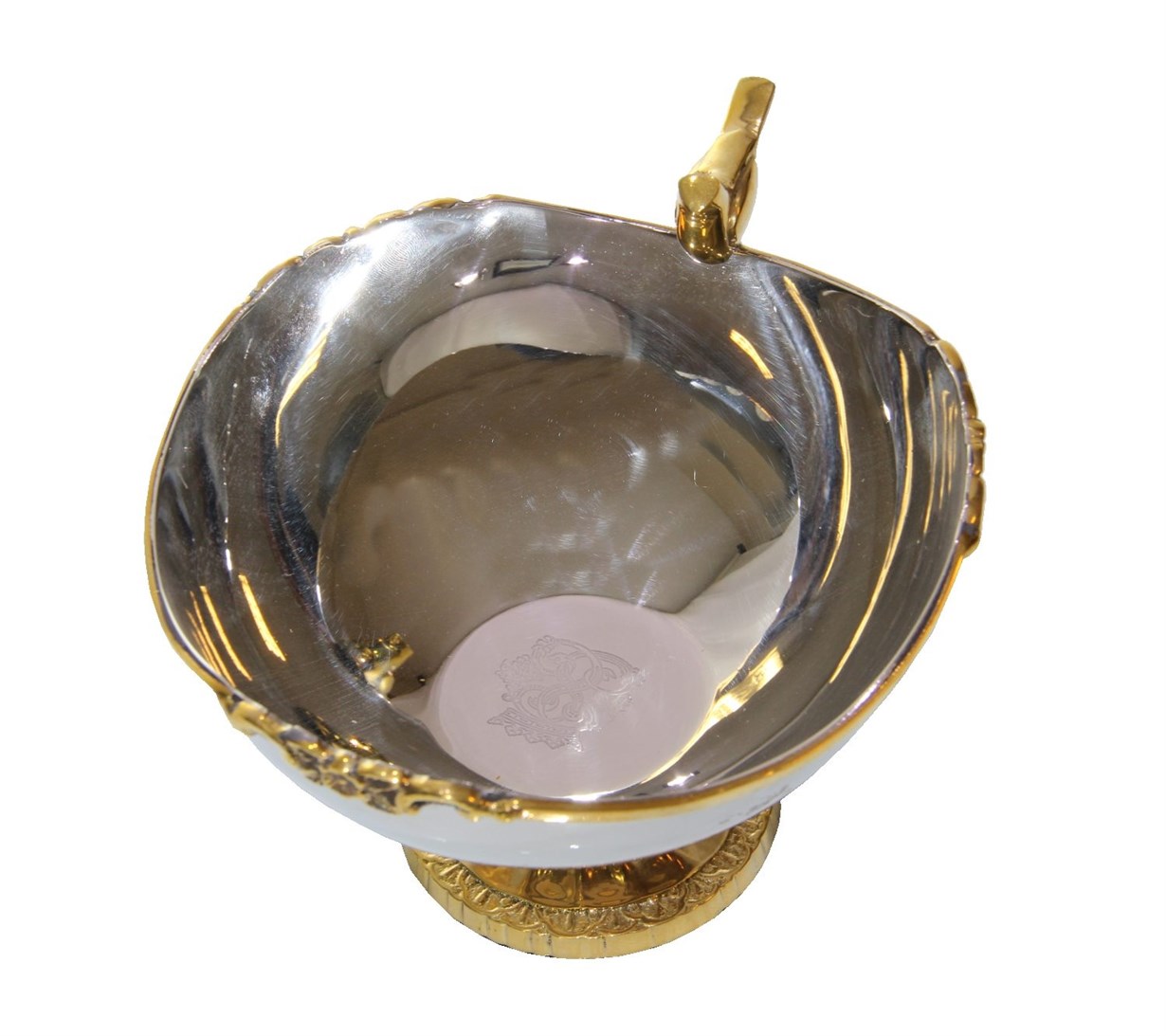 Kuş Motifli Gümüş Kase Küçük - Dekoratif Objeler
