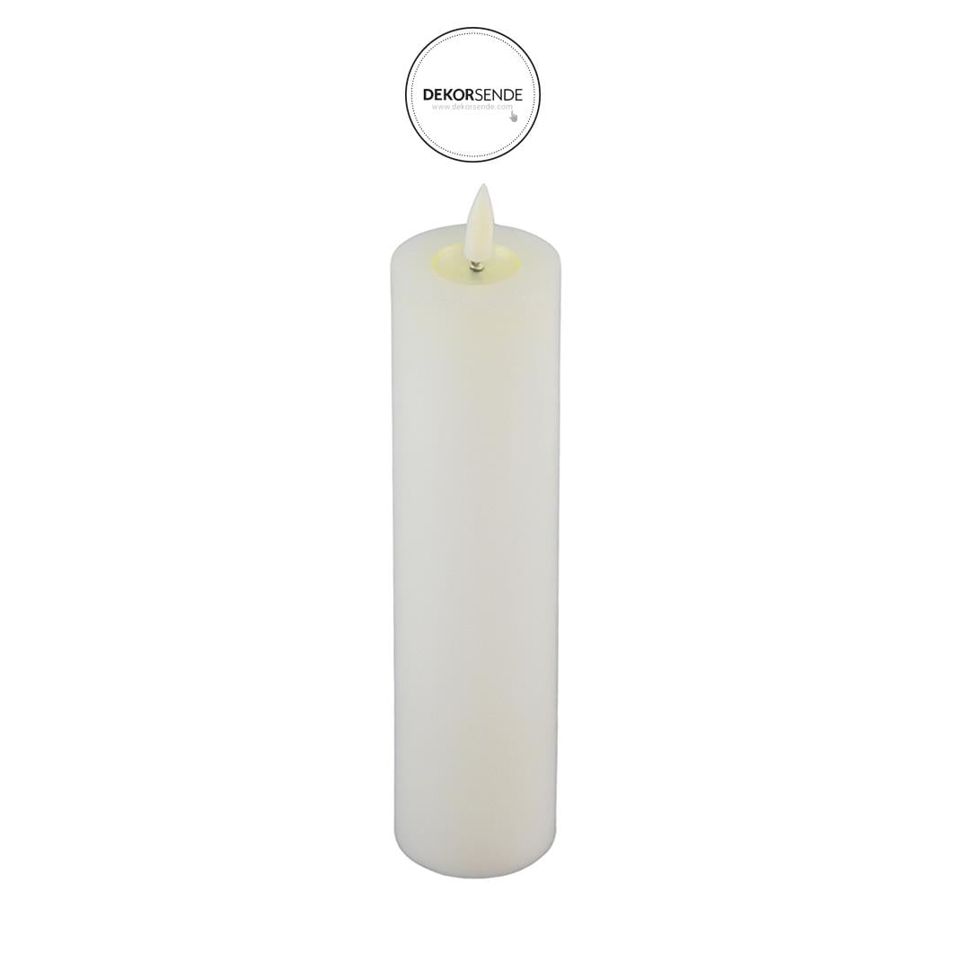 Led Kütük Mum 23 cm - Mumlar