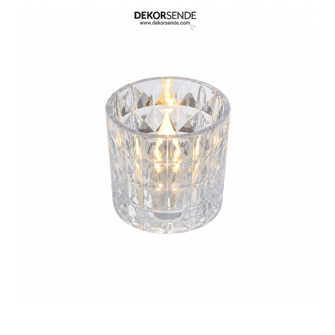Plastik Pilli Mum Tealight Şeffaf 7,5 cm - Kategorisiz