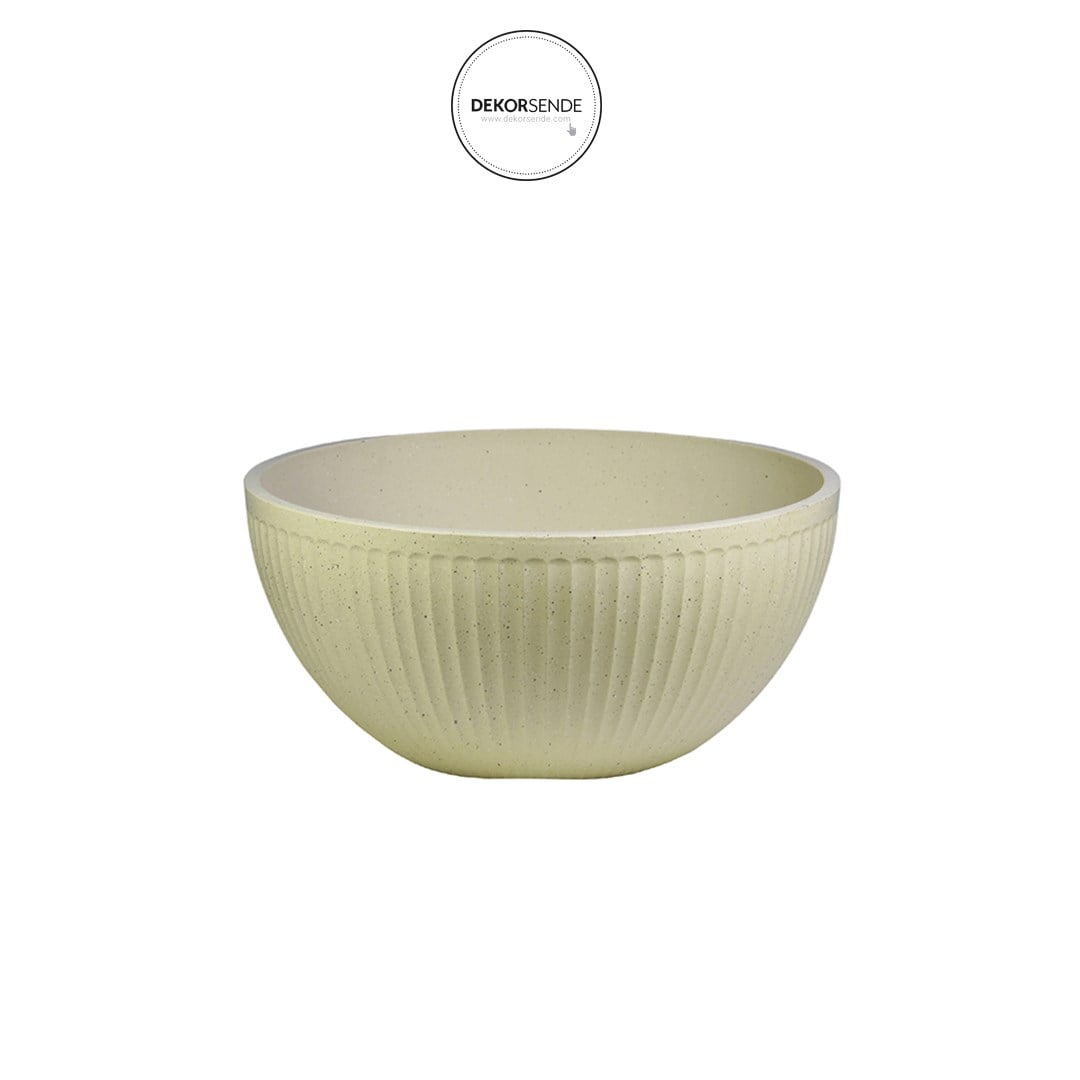 Plastik Saksı Krem 40 cm - Dekoratif Saksılar