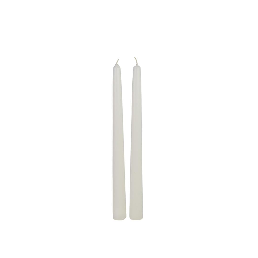 Şamdan Mat Mum 2'li Beyaz 26 cm - Mumlar