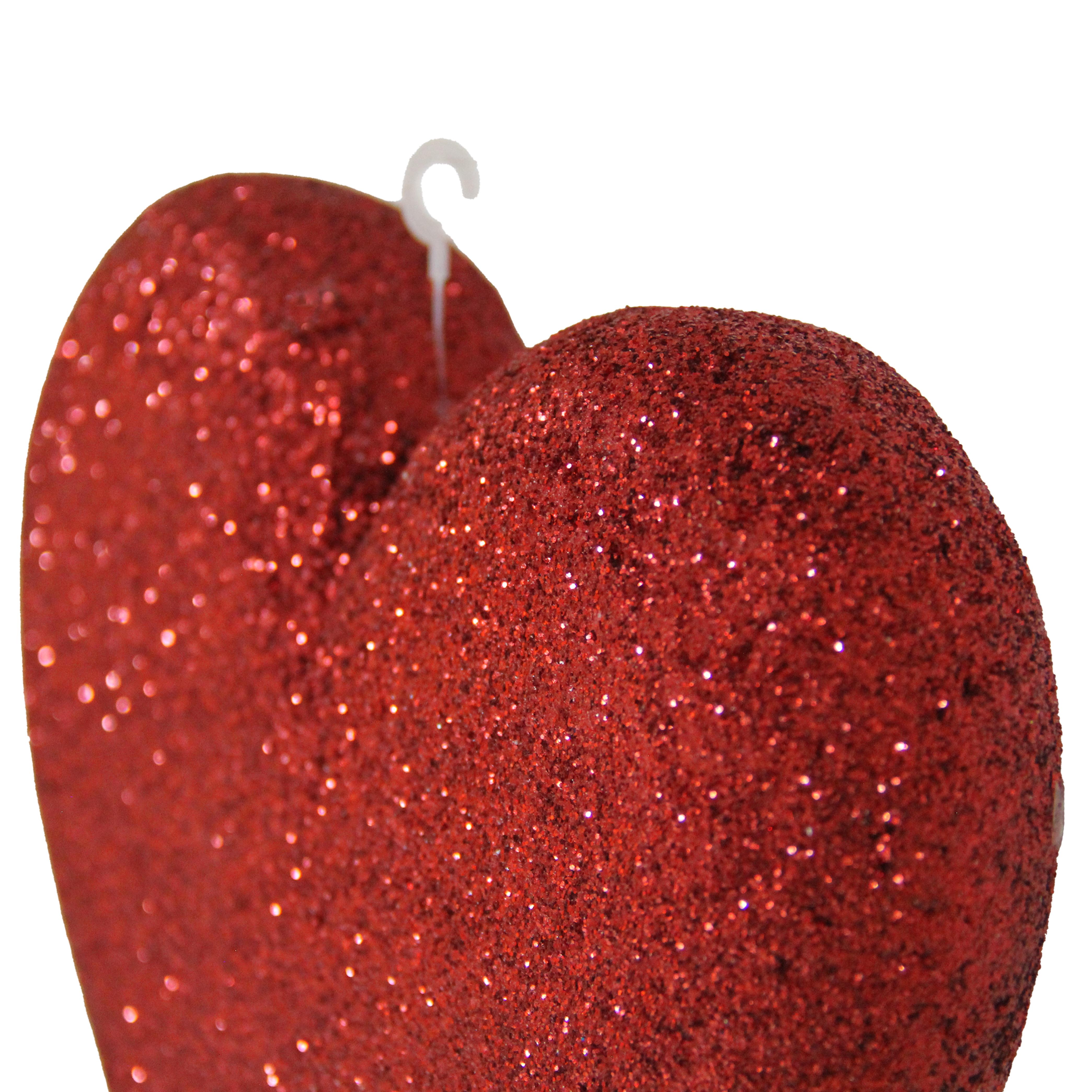 Simli Kırmızı Kalp 35 cm - Sevgililer Günü