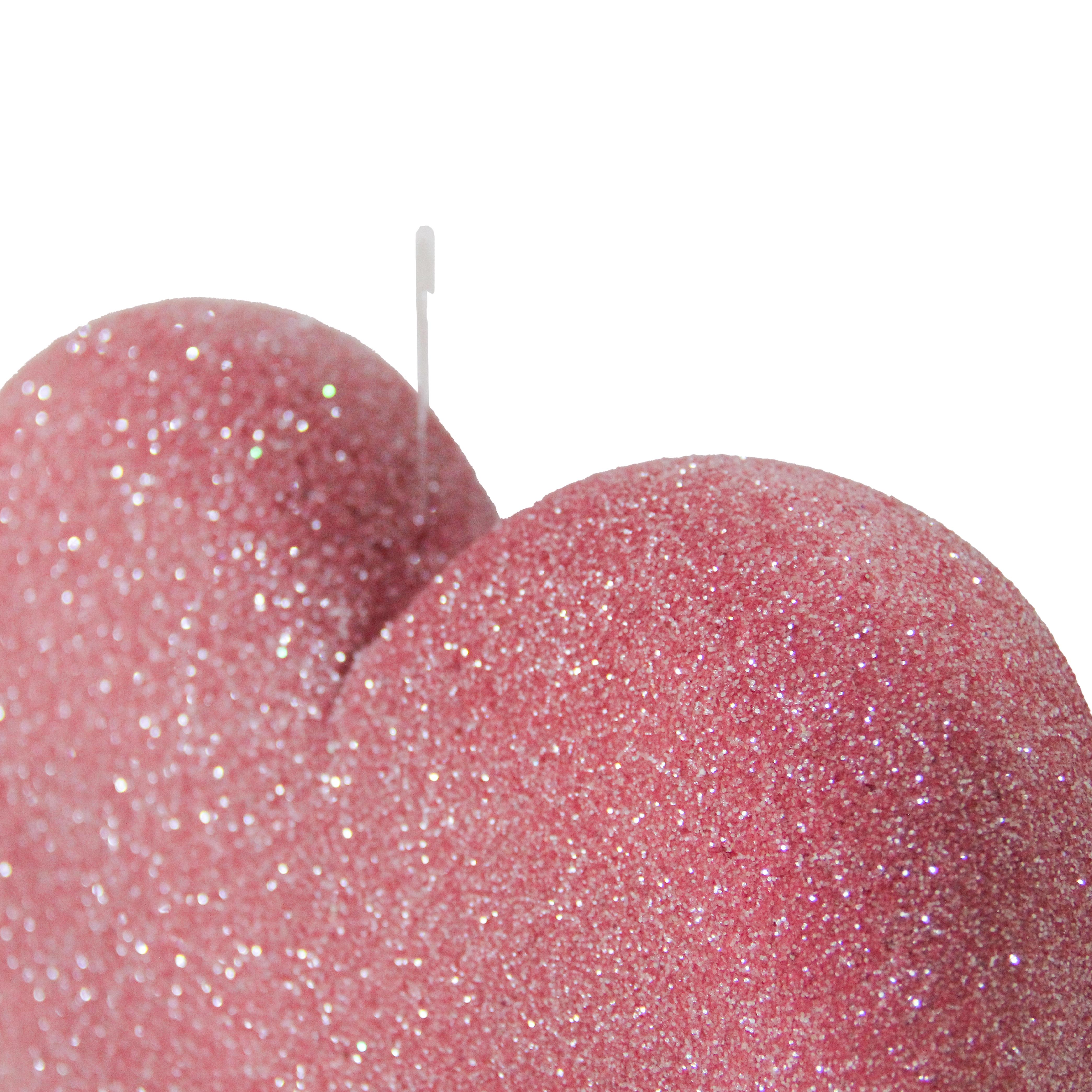 Simli Pembe Kalp 25 cm - Sevgililer Günü