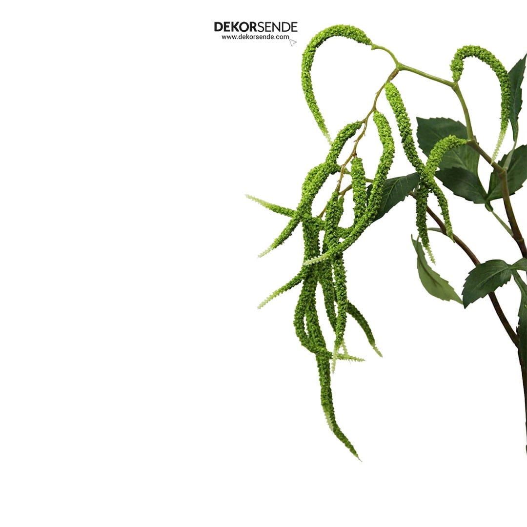 Yapay Amarantus (Amaranthus) Dal Yapraklı Yeşil 90 cm - Yapay Çiçek Dalları ve Demetleri