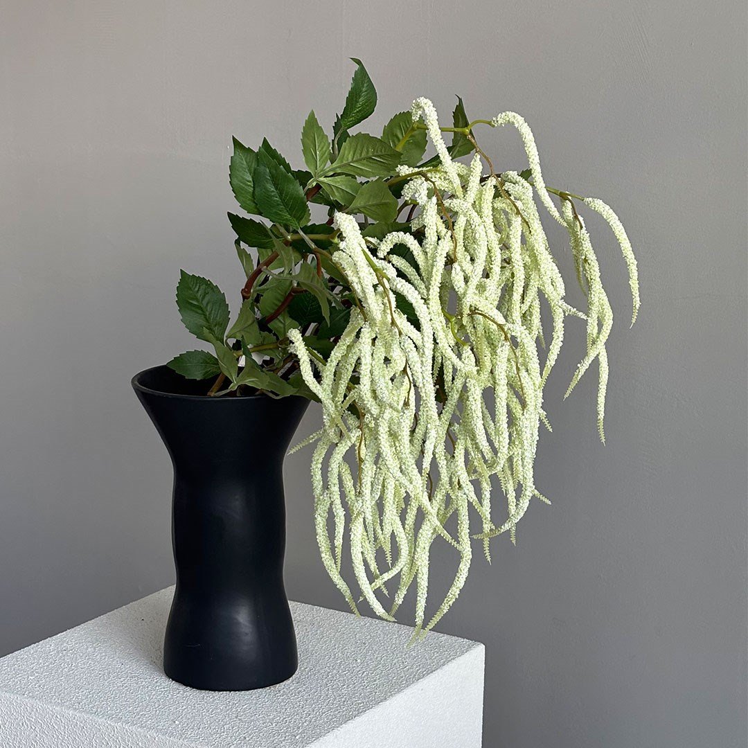 Yapay Amarantus (Amaranthus) Dal Yapraklı Beyaz 90 cm - Yapay Çiçek Dalları ve Demetleri