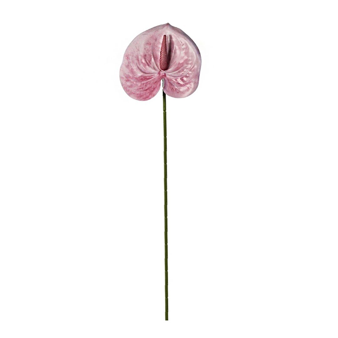 Yapay Antoryum Dal Pembe 60 cm - Yapay Çiçek Dalları ve Demetleri