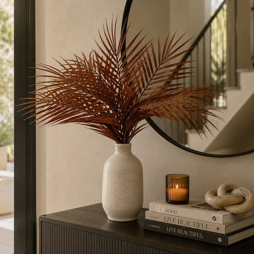 Yapay Areka (Areca) Palmiye Demet Kahverengi 50 - Yapay Yeşillik Demetleri