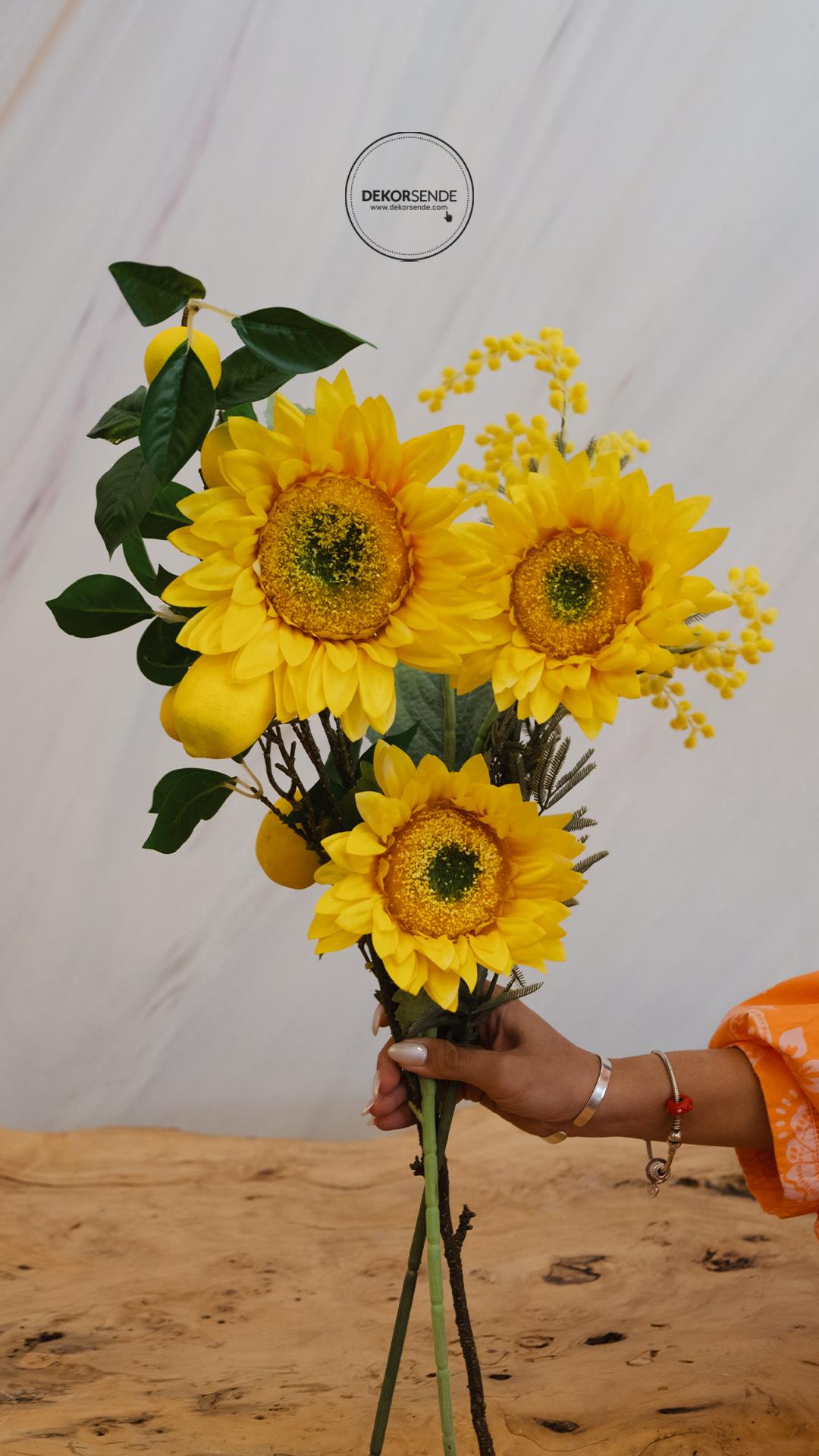 Yapay Ayçiçeği 90 Cm - Yapay Çiçek Dalları ve Demetleri
