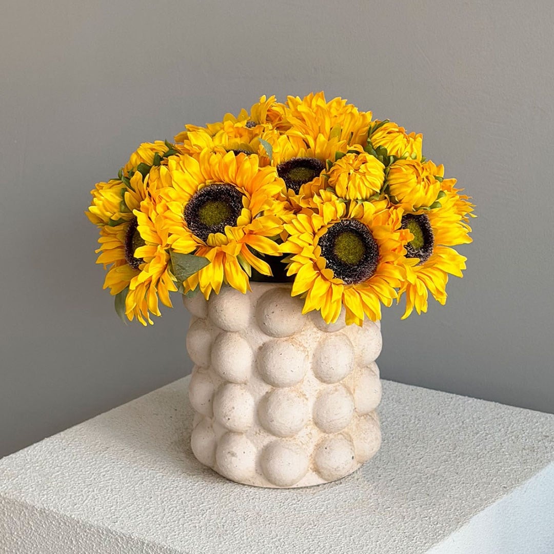 Yapay Ayçiçeği Demet Sarı 28 cm - Yapay Çiçek Dalları ve Demetleri