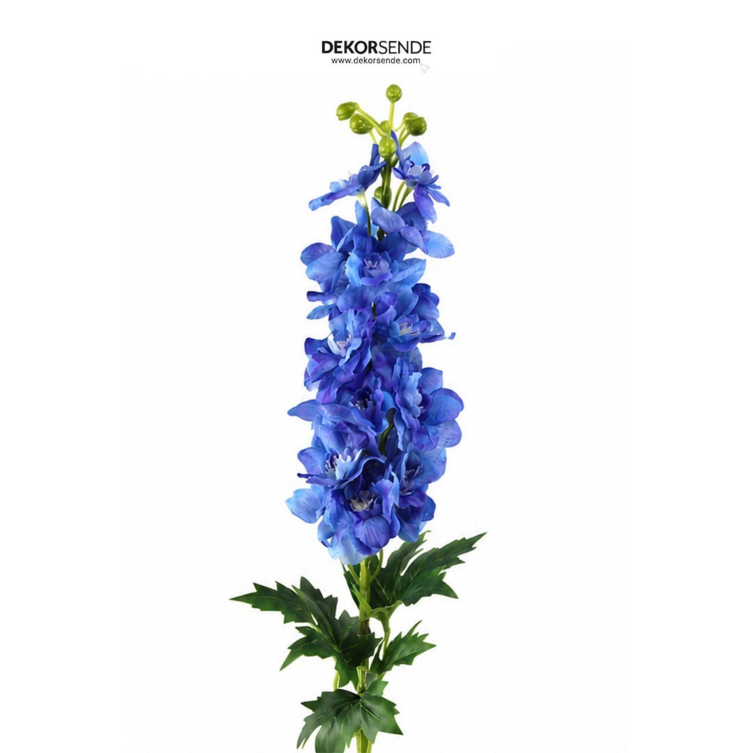Yapay Çiçek Delfinyum Koyu Mavi 80 cm - Yapay Çiçek Dalları ve Demetleri