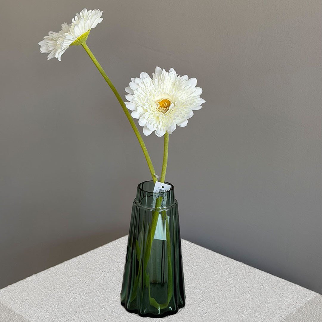 Yapay Gerbera Çiçeği Dal Beyaz 60 cm - Yapay Çiçek Dalları ve Demetleri