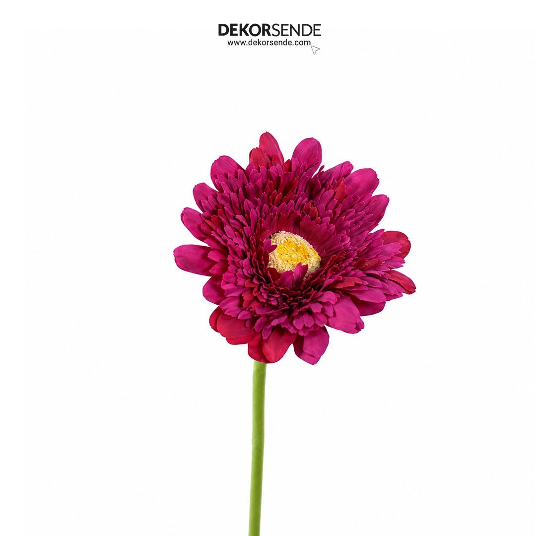Yapay Gerbera Çiçeği Dal Fuşya 60 cm - Yapay Çiçek Dalları ve Demetleri