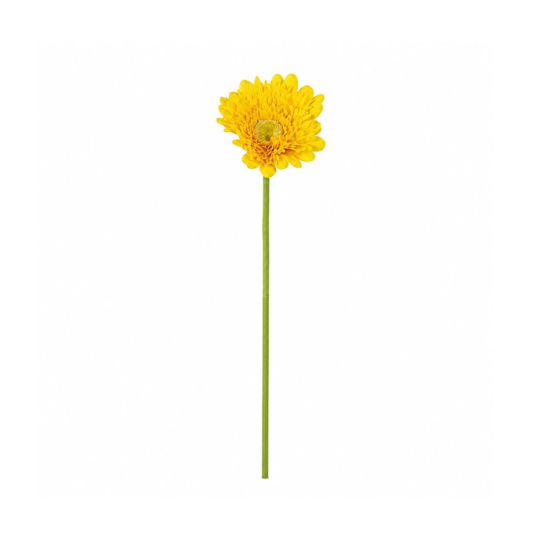 Yapay Gerbera Çiçeği Dal Sarı 60 cm - Yapay Çiçek Dalları ve Demetleri