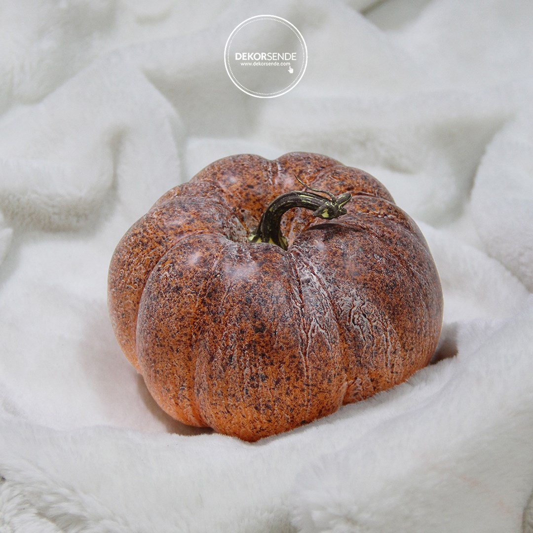 Yapay Kabak Küçük Boy Kızıl 15 cm - Yapay Meyveler