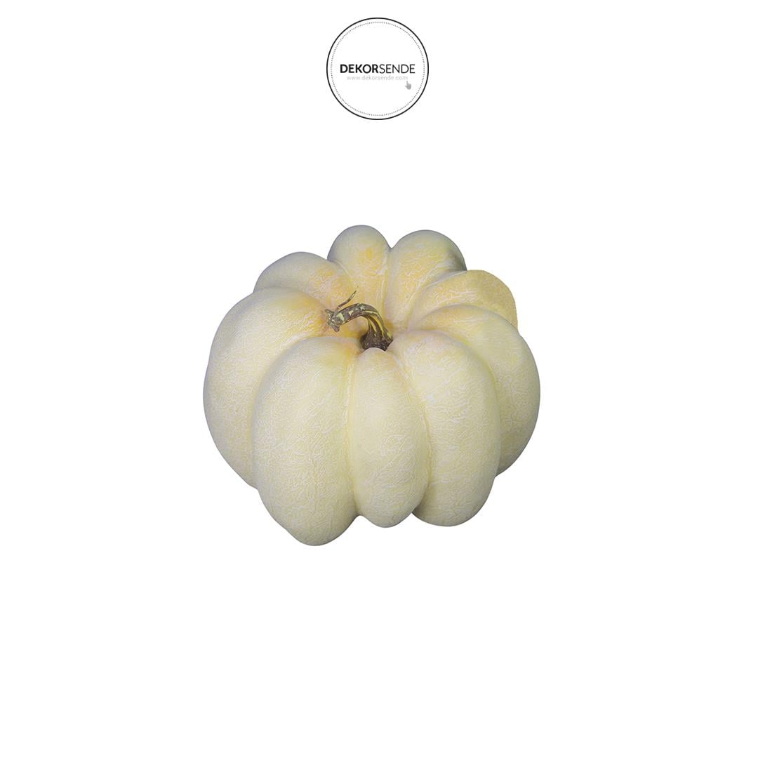 Yapay Kabak Yassı Beyaz 15 cm - Yapay Meyveler