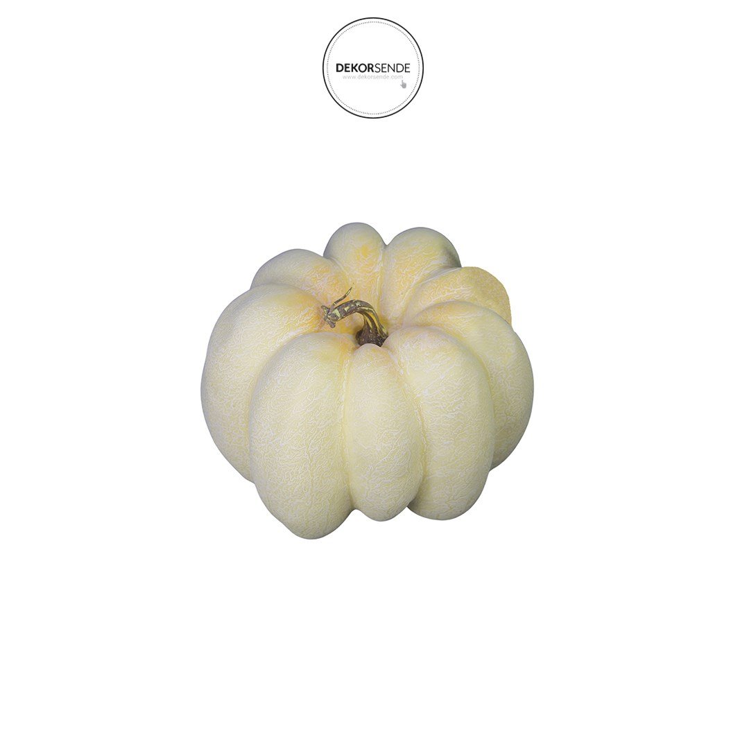 Yapay Kabak Yassı Beyaz 15 cm - Yapay Meyveler