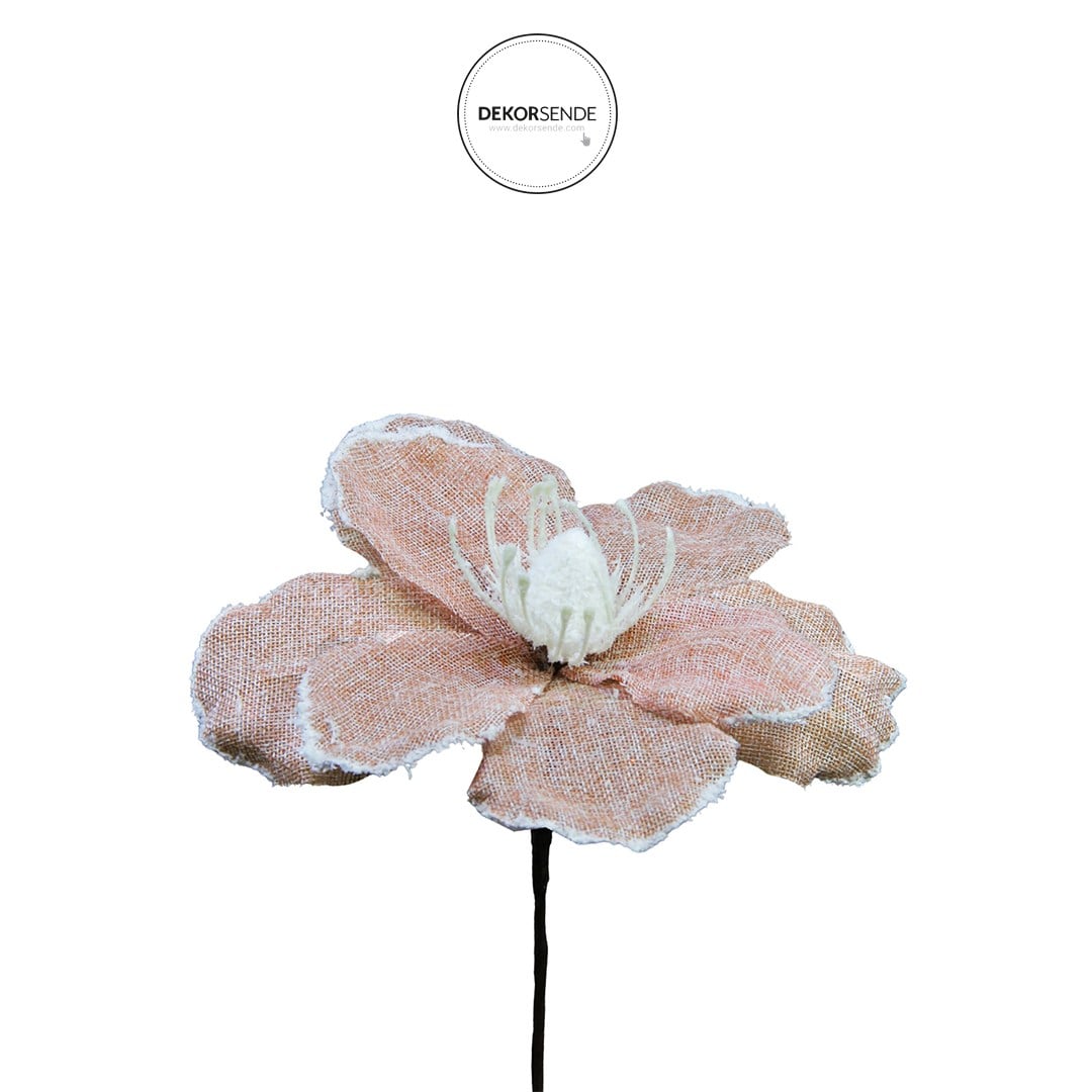 Yapay Keten Çiçek Ponsetya Pembe 30 cm - Yılbaşı Yapay Çiçekleri