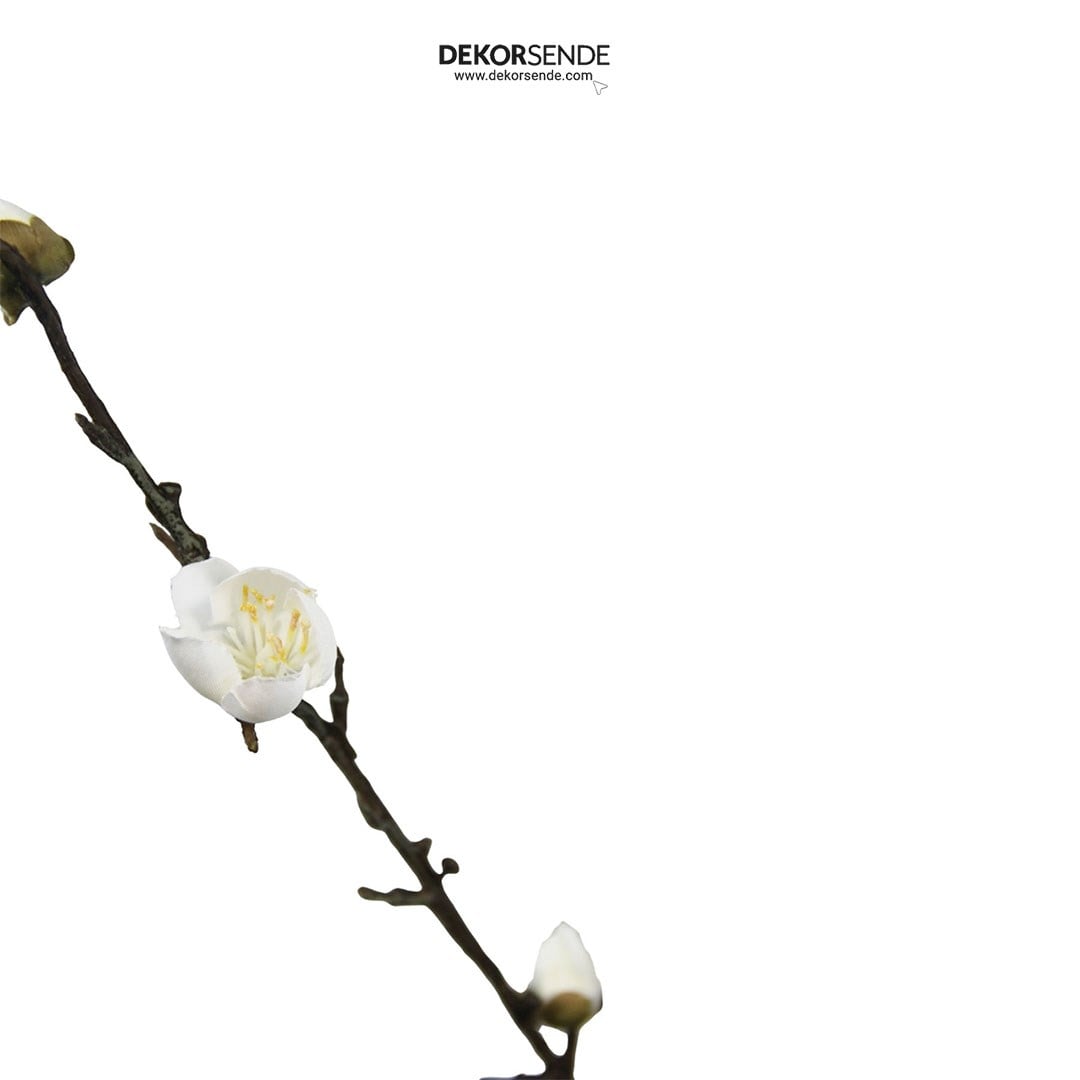 Yapay Kiraz (Sakura) Dal Beyaz 65 cm - Yapay Çiçek Dalları ve Demetleri
