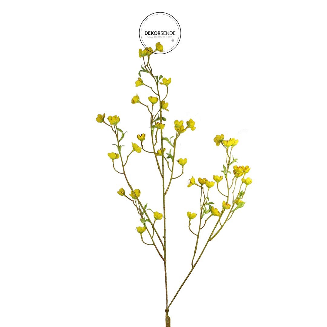 Yapay Mine Dal Sarı 95 cm - Yapay Çiçek Dalları ve Demetleri