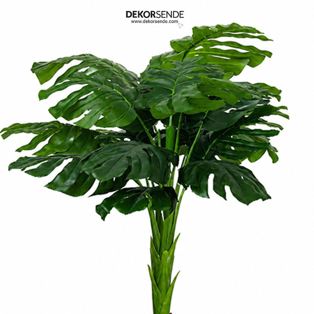 Yapay Monstera (Deve Tabanı) Ağaç Yeşil 120 cm - Kategorisiz