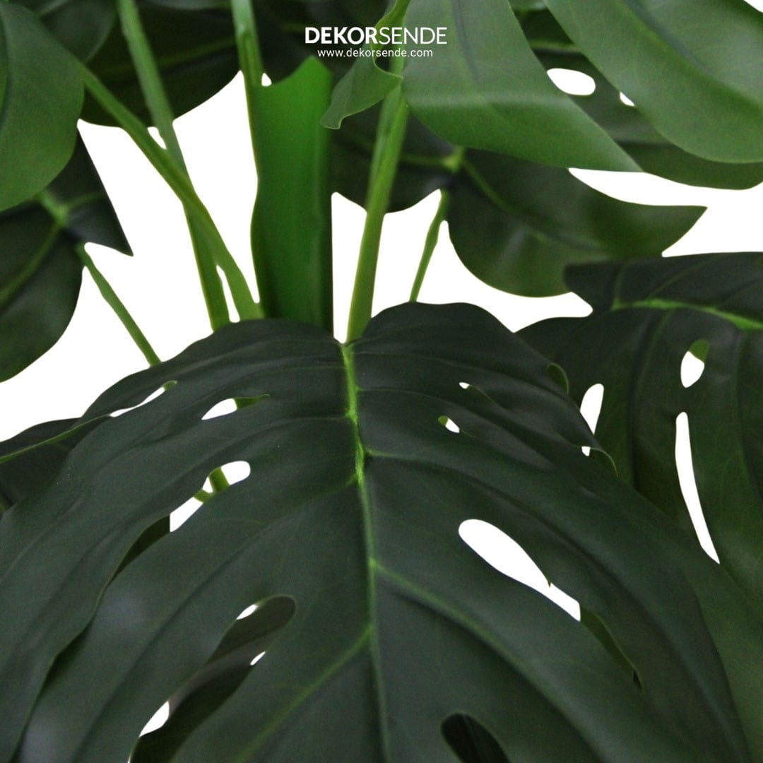 Yapay Monstera (Deve Tabanı) Ağaç Yeşil 120 cm - Kategorisiz