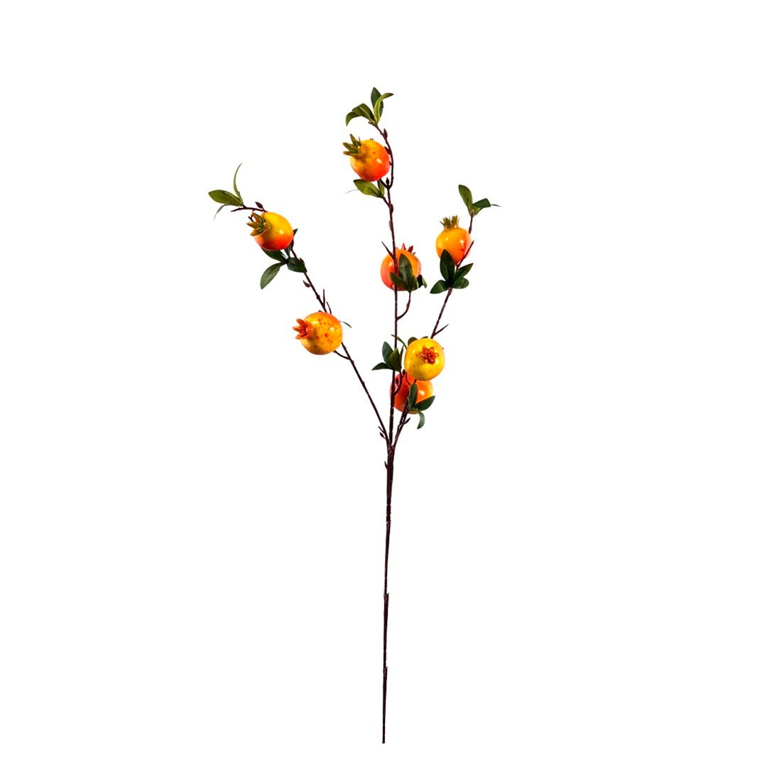 Yapay Nar Dalı Sarı Turuncu 90 cm - Yapay Ağaç Yaprakları