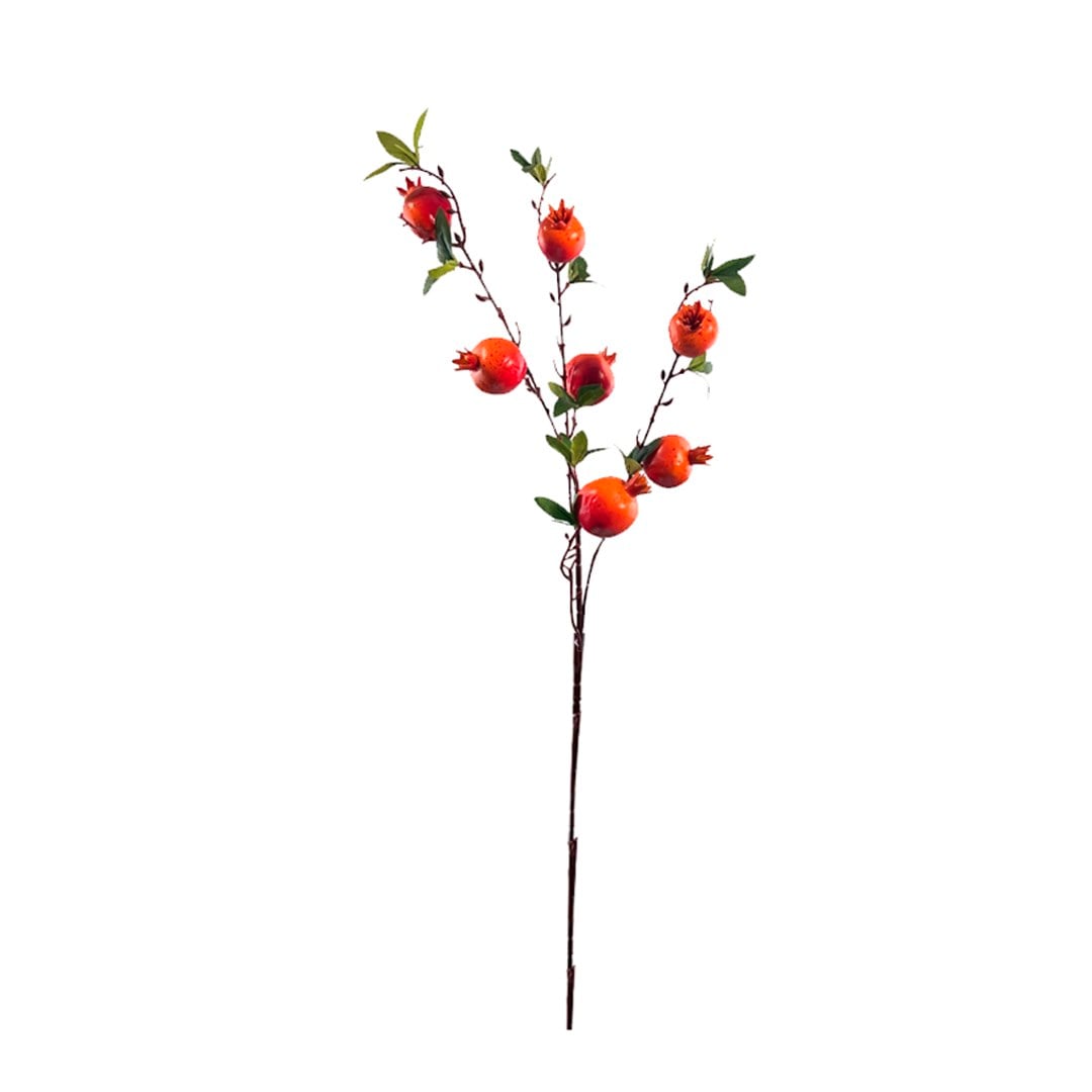 Yapay Nar Dalı Yeşil Turuncu 90 cm - Yapay Ağaç Yaprakları