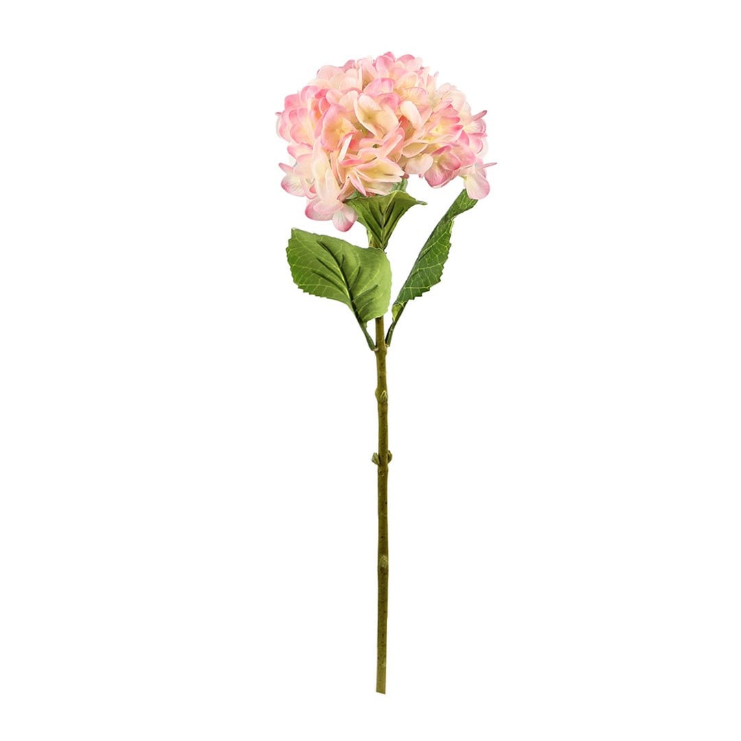 Yapay Ortanca Dal Islak Dokulu Pembe 70 cm - Yapay Çiçek Dalları ve Demetleri