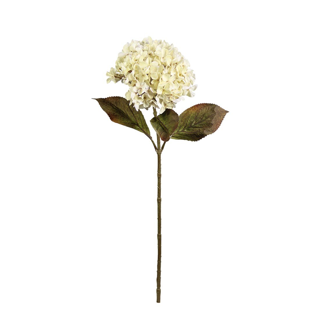 Yapay Ortanca Dal Vintage Beyaz 65 cm - Yapay Çiçek Dalları ve Demetleri