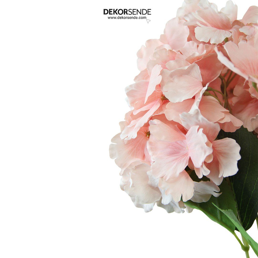 Yapay Ortanca Demet Pembe 45 cm - Yapay Çiçek Dalları ve Demetleri