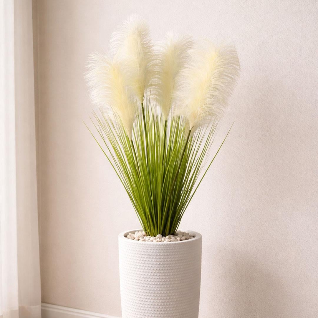 Yapay Pampas Saz Demeti Beyaz 90 cm - Yapay Saksısız Ağaçlar