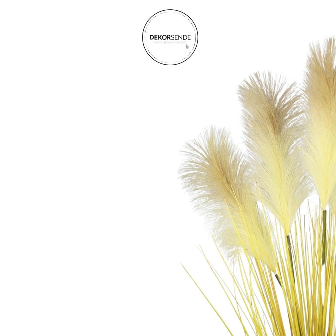 Yapay Pampas Saz Demeti Turuncu 90 cm - Yapay Saksısız Ağaçlar